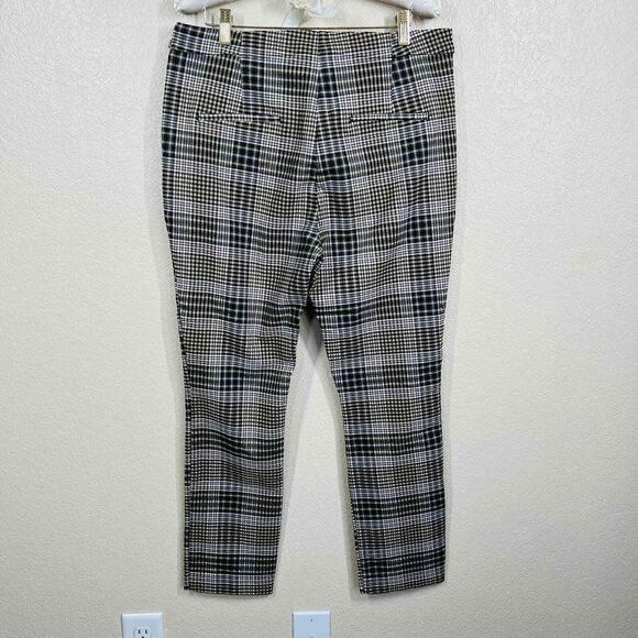 Zara  Brown and Tan plaid Trousers  size zipper closure size XL  academia baddie - Picture 15 of 16